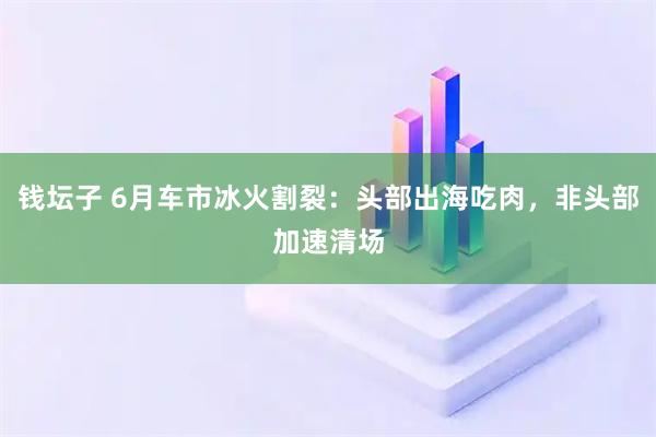 钱坛子 6月车市冰火割裂:头部出海吃肉,非头部加速清场